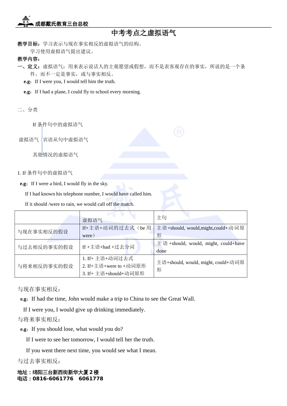 中考考点之虚拟语气[共6页]_第1页