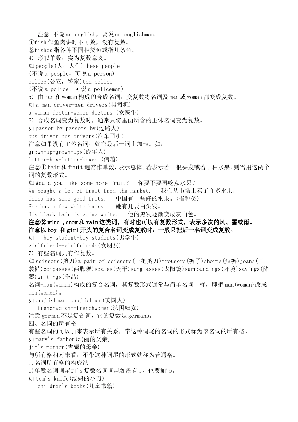 小学英语语法大全完整版[共15页]_第3页