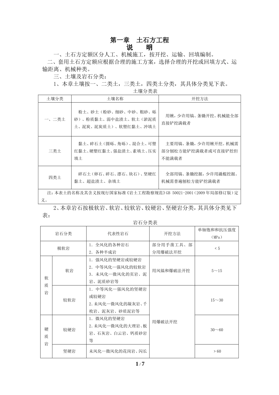 1土石方工程定额说明及计算规则[共7页]_第1页