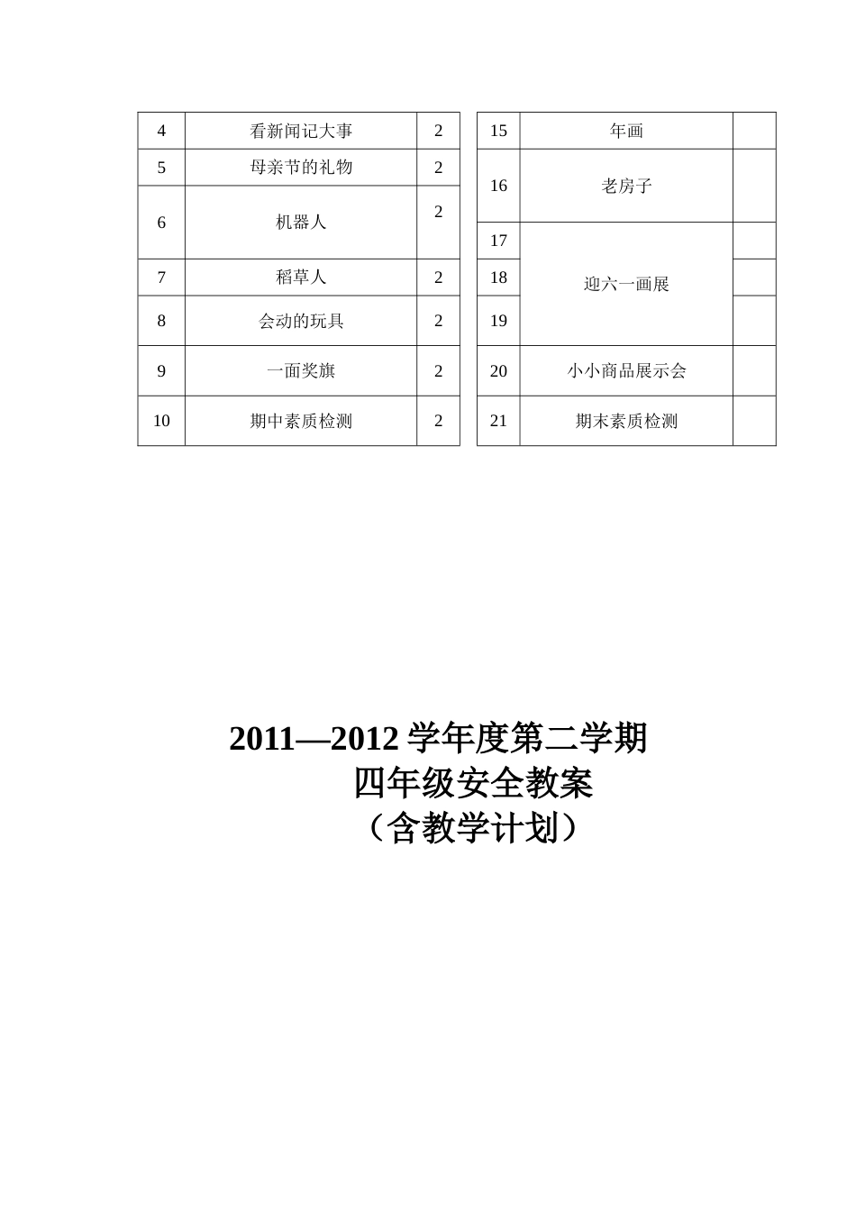 江西版小学四年级下册美术教学计划_第2页