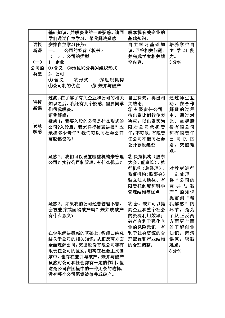 公司的经营教学设计[共8页]_第3页