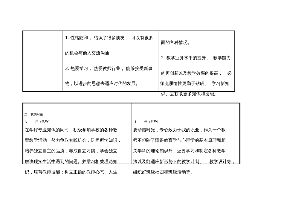 个人自我诊断swot分析表单[共5页]_第3页