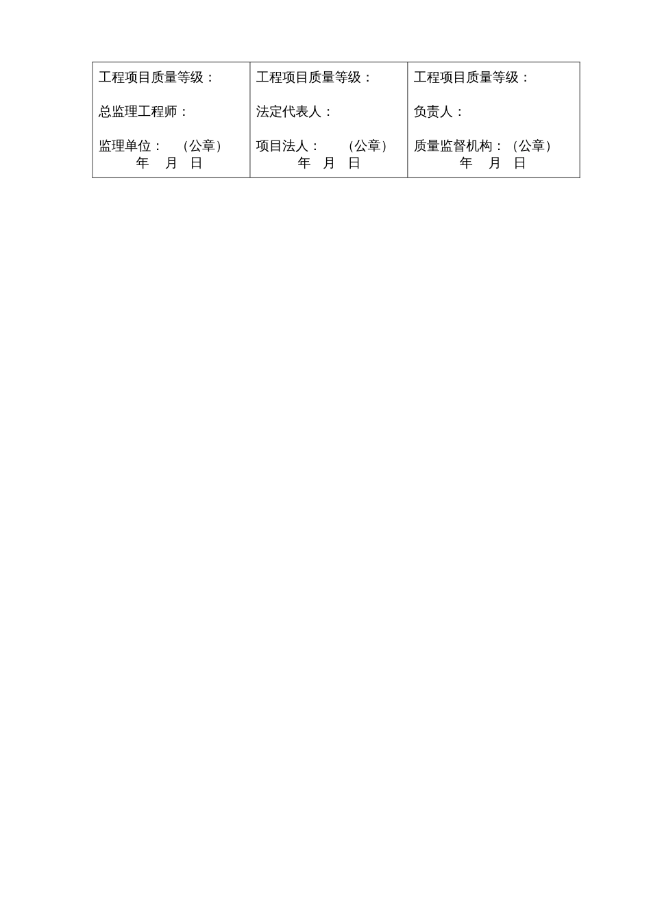 表G-4工程项目质量评定表_第2页