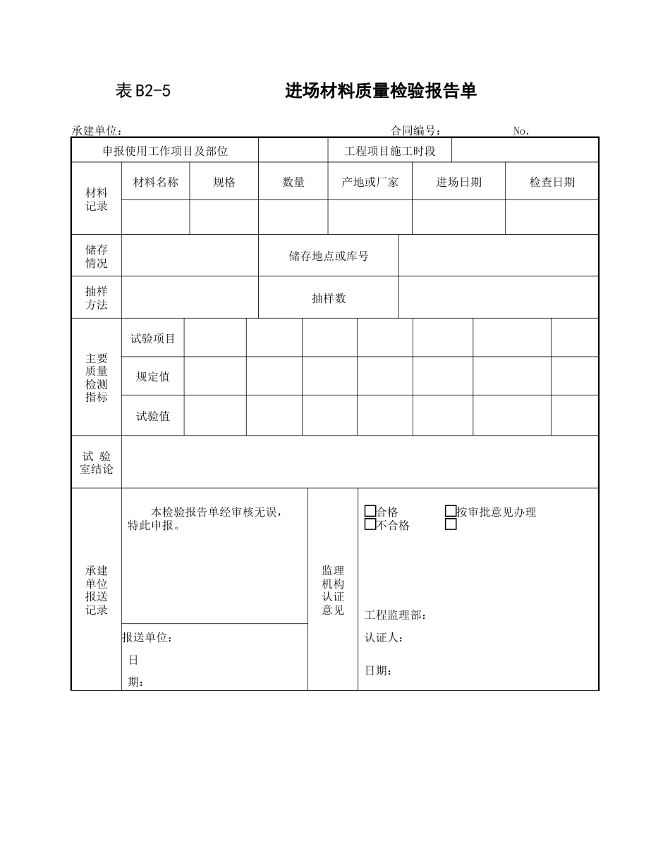 进场材料质量检验报告单_第1页