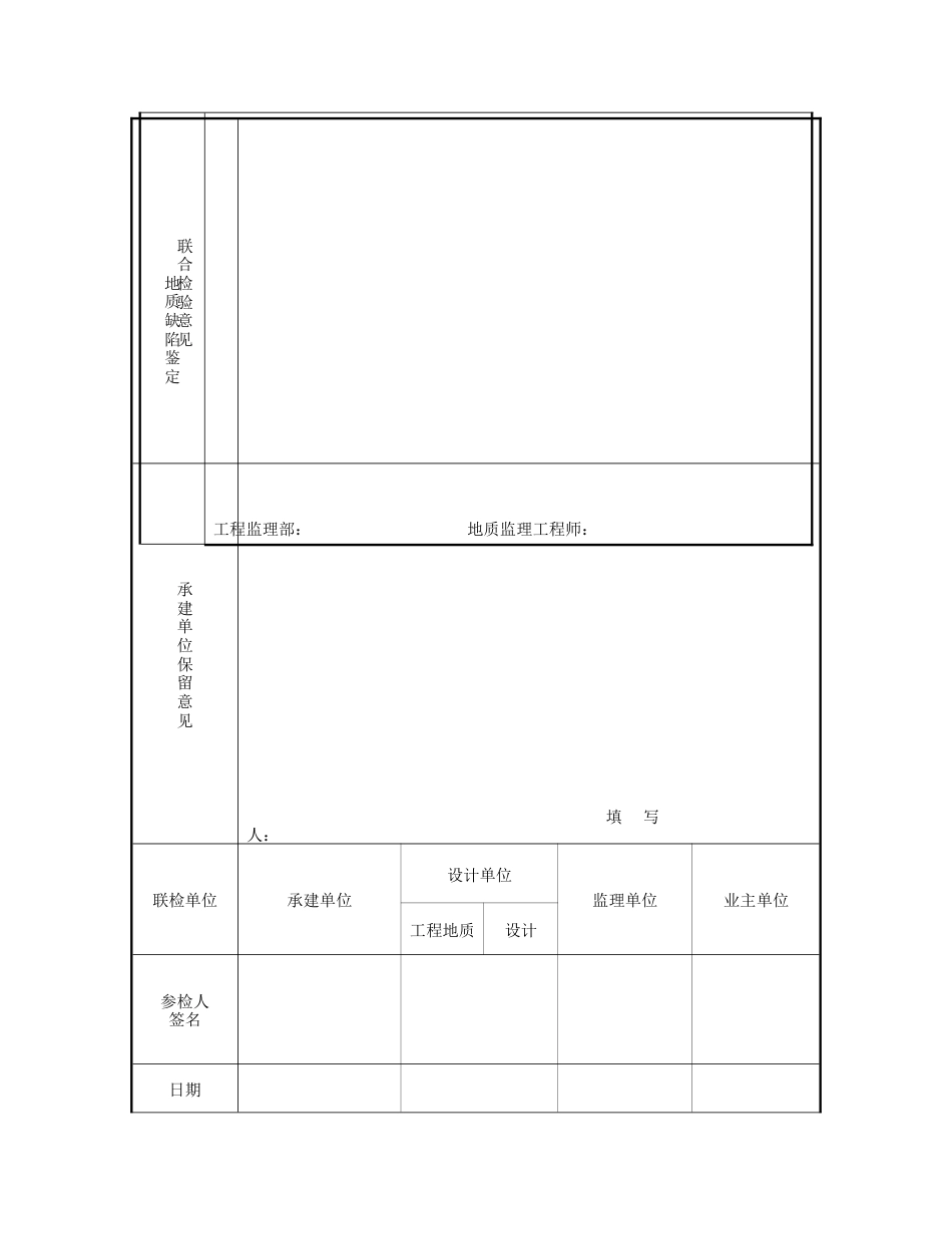 岩石地基开挖工程联合检验签证表_第2页