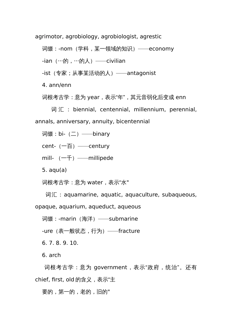 高中英语词汇量暴增必背—200个词根词缀_第2页