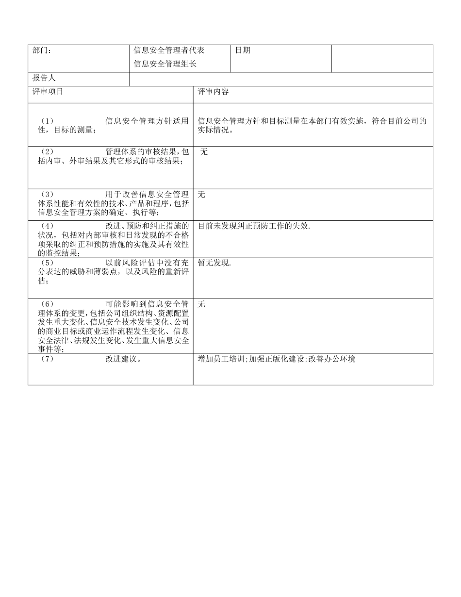 2024ISO27001体系认证JF02管理评审程序-05信息安全管理体系运行情况报告_第1页