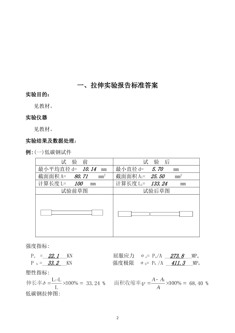 材料力学实验报告标准答案[共21页]_第3页