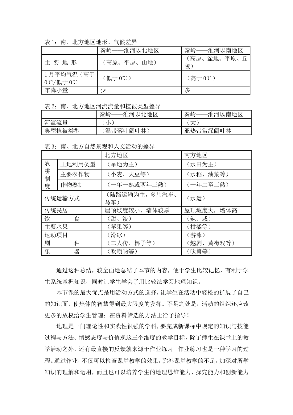 北方地区和南方地区教学反思_第2页