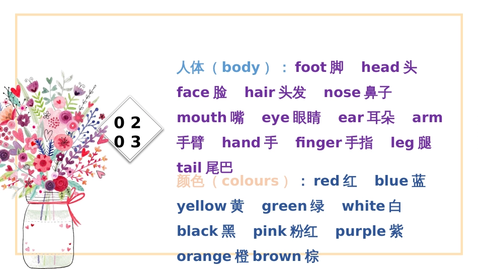 PEP人教版小学英语词汇语法总复习课件[共92页]_第3页