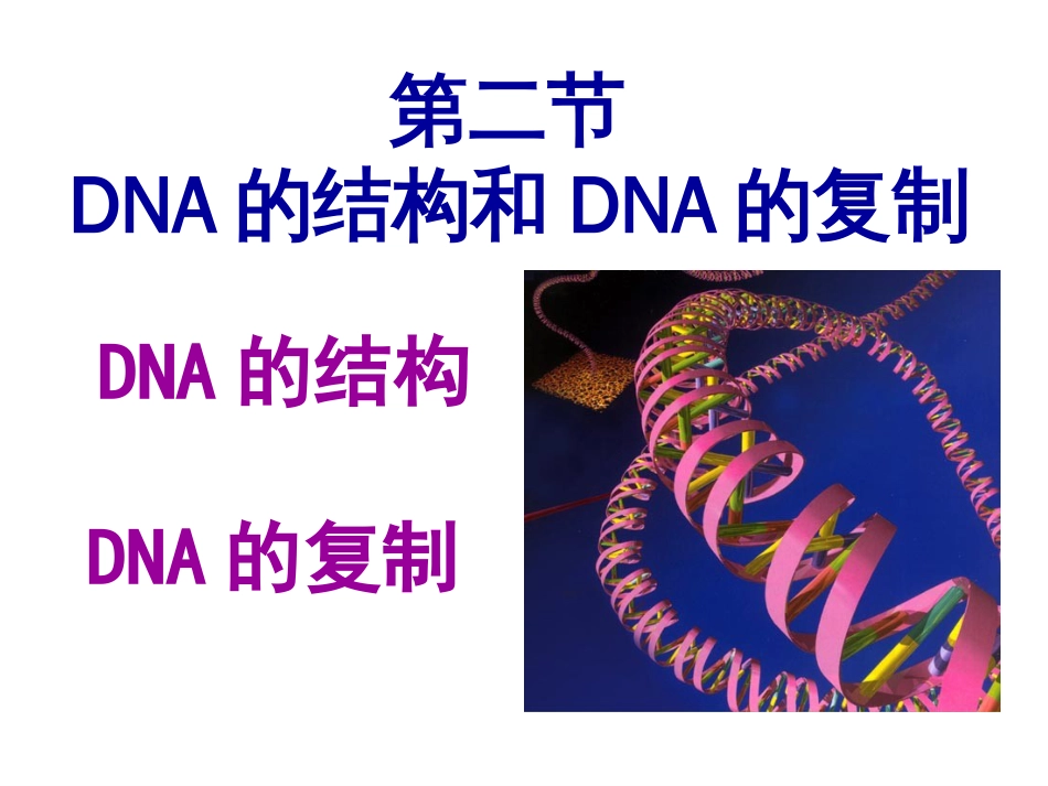 DNA分子的结构[共33页]_第1页