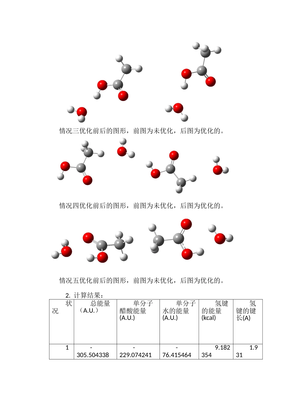 利用Gauss98计算软件研究单分子乙醇和单分子水分子之间的氢键精_第3页