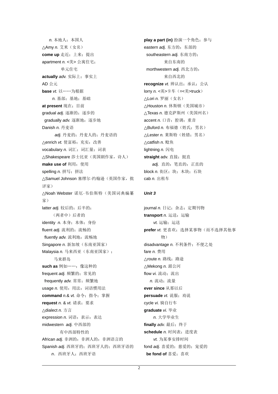 人教版高中英语单词表超强完整版[共40页]_第2页