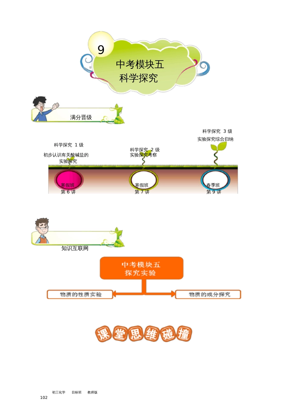 初中化学假期辅导材料20202021春季目标第九讲_第1页