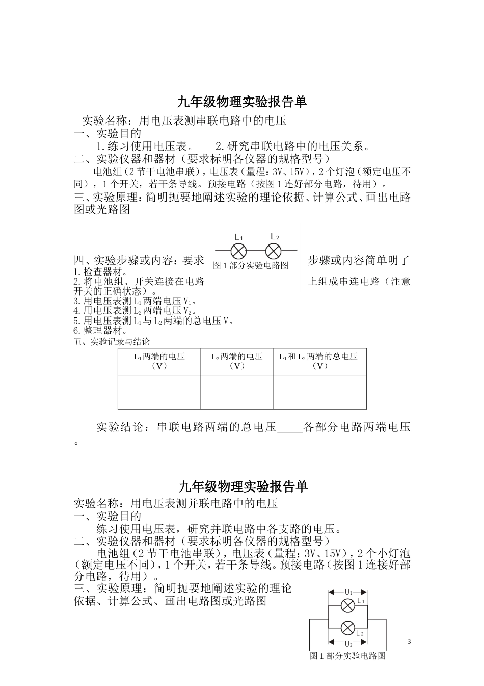 九年级物理实验报告_第3页