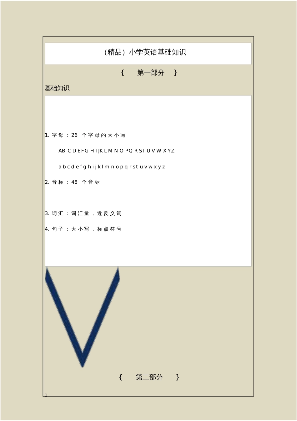 精品小学英语基础知识完整_第1页