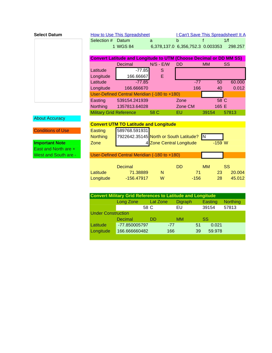 UTM坐标系与经纬度之间转换精确度1mm[共8页]_第1页