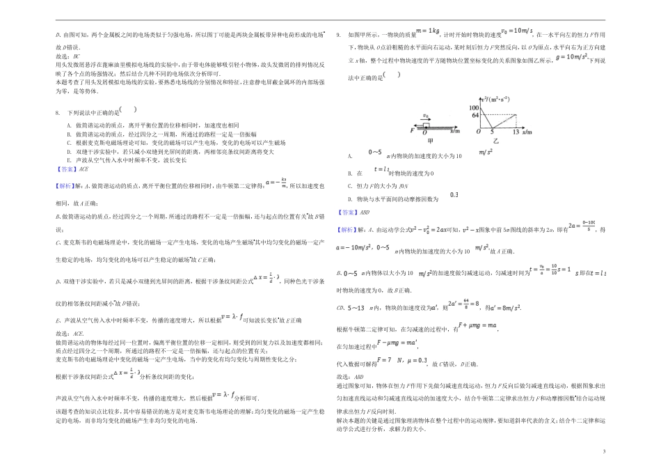 高考物理三轮冲刺专题能力提升实验探究_第3页