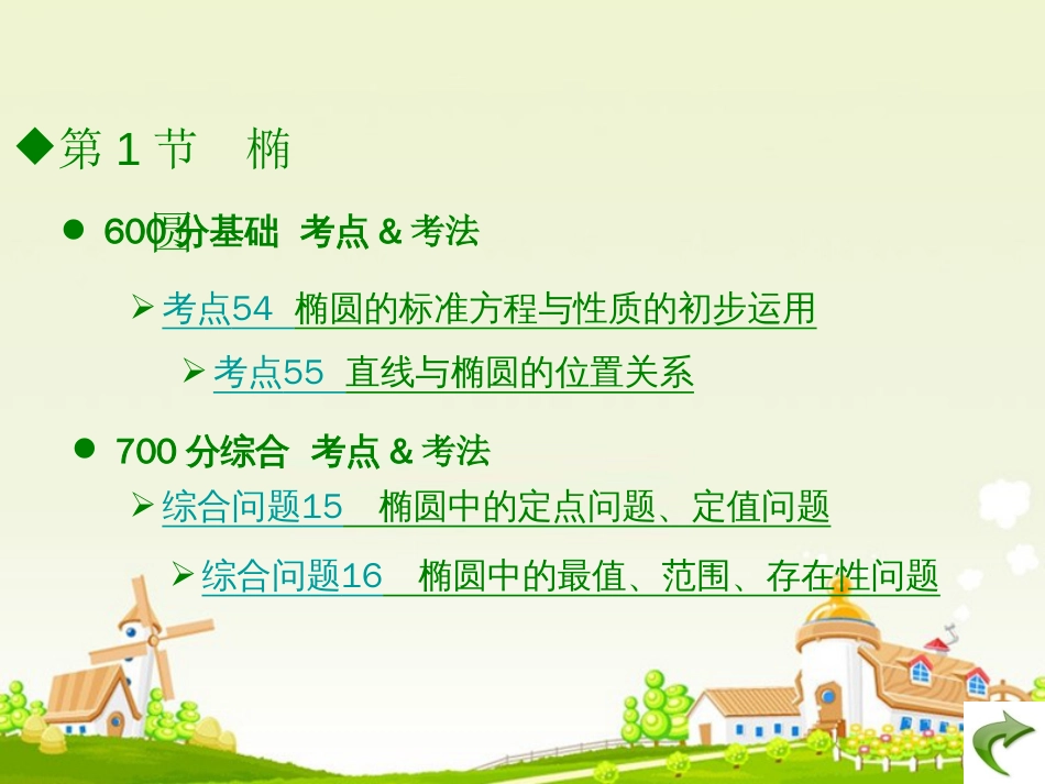 高考数学大一轮复习 专题 圆锥曲线与方程课件 文_第2页