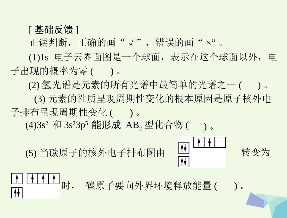 高考化学大一轮专题复习 第六单元 物质结构与性质 第9讲 原子结构与性质课件（选考）_第3页