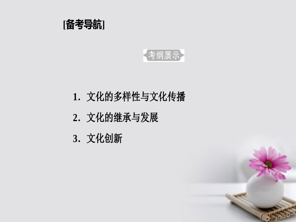 高考政治一轮复习 文化与生活 专题十 文化传承与创新 考点1 世界文化的多样性课件_第2页