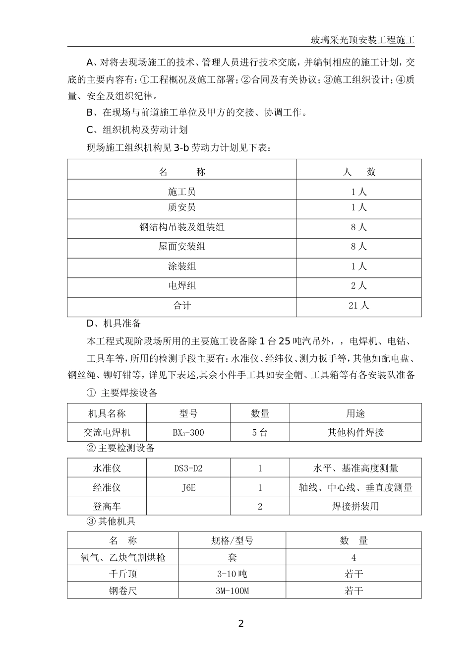 玻璃采光顶安装工程施工[共5页]_第2页