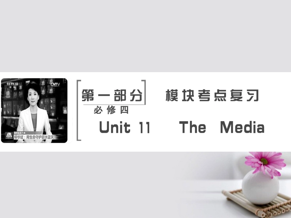 高考英语大一轮复习 第部分 模块考点复习 Unit  The Media课件 北师大版必修4_第2页