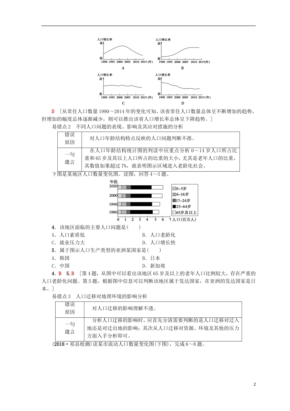 高考地理一轮复习易错排查练第5单元鲁教_第2页