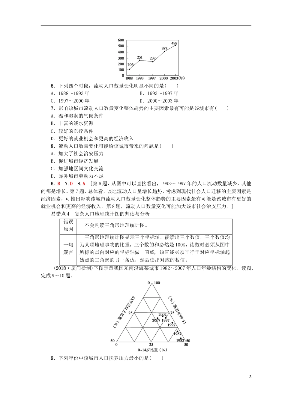 高考地理一轮复习易错排查练第5单元鲁教_第3页