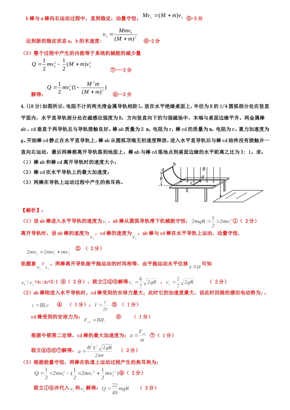 电磁感应中的动量守恒经典题[共7页]_第3页