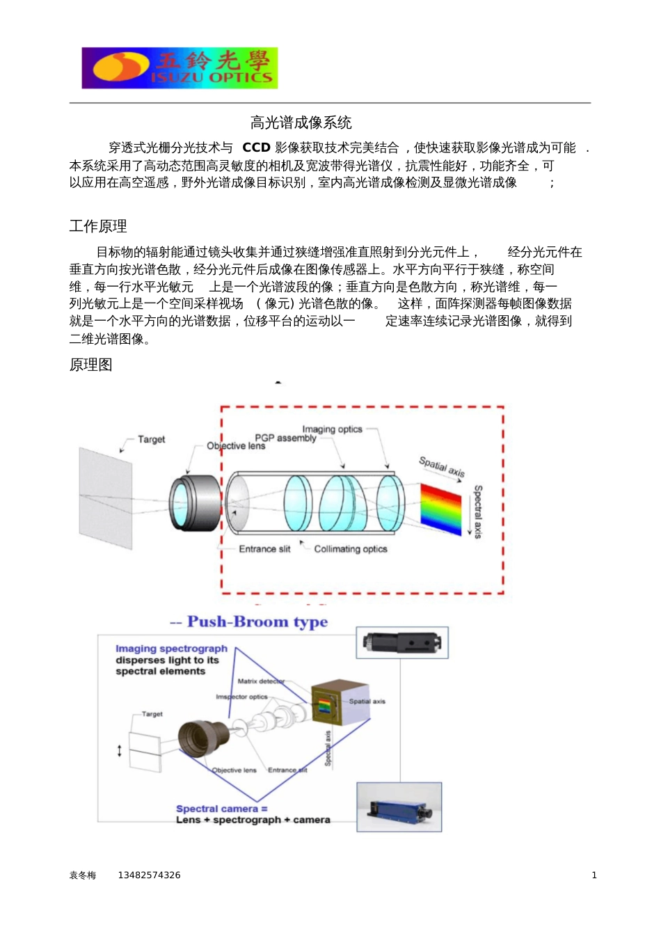 高光谱成像系统工作原理原理图_第1页