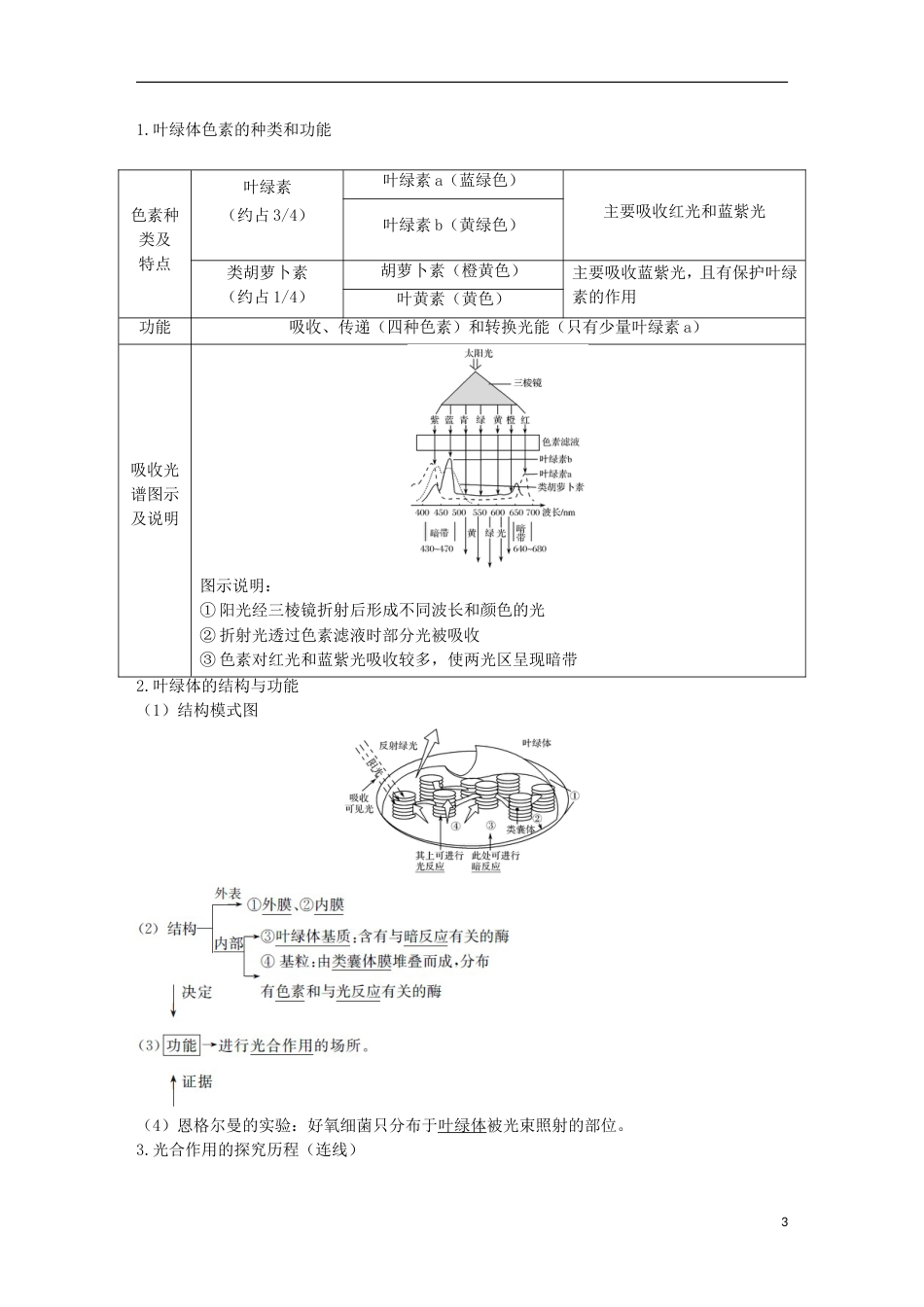 高考生物一轮复习第四单元细胞的能量供应与利用第讲光能的捕获和利用创新备考学案中图_第3页