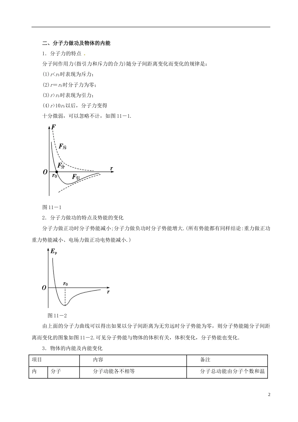 高考物理二轮复习专题分子动理论气体及热力学定律讲学案_第2页