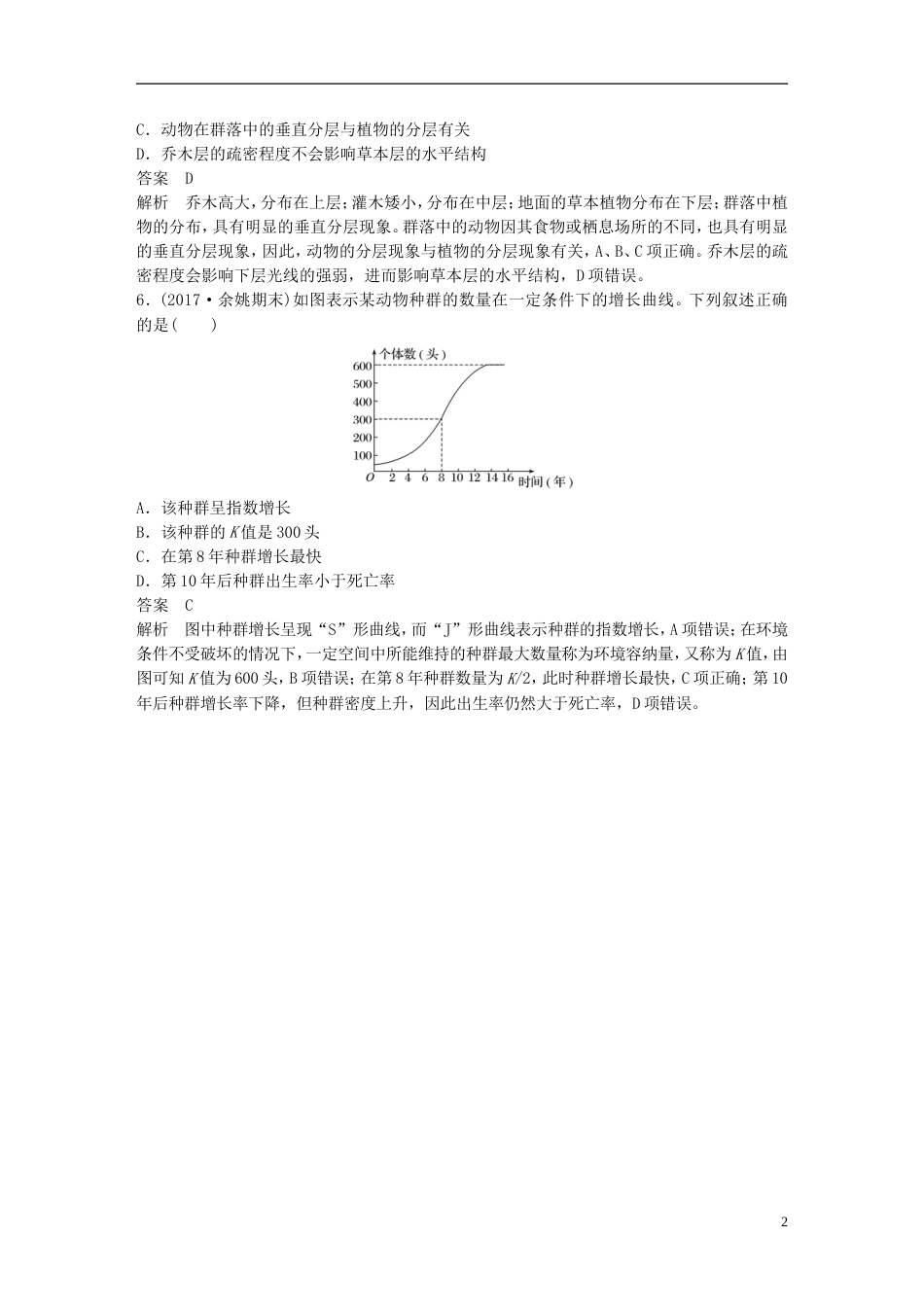高考生物一轮总复习第八单元生物与环境单元滚动检测卷_第2页