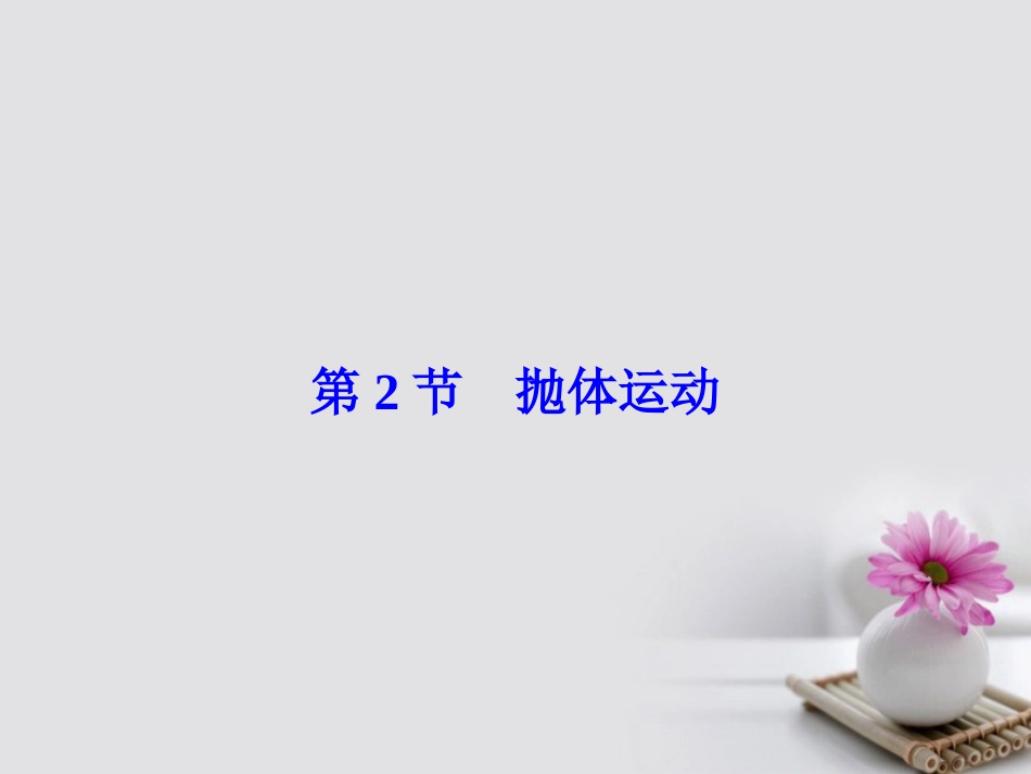 高考物理大一轮复习 第4章 曲线运动 万有引力与航天 第节 抛体运动课件_第2页