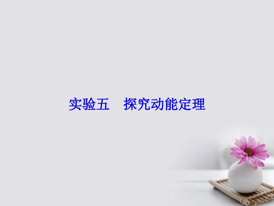 高考物理大一轮复习 第5章 机械能 实验5 探究动能定理课件_第2页