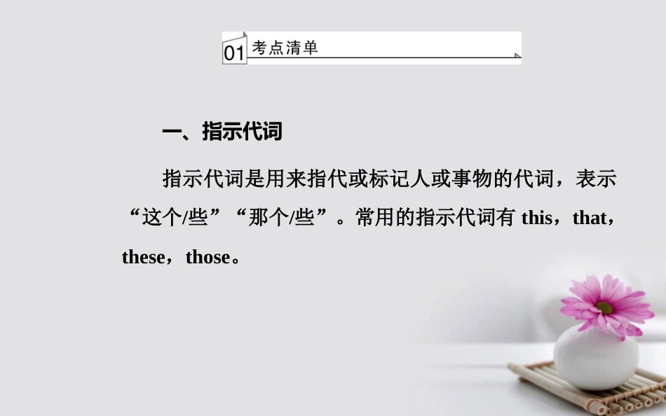 高考英语一轮复习 第二部分 基础语法突破 专题三代词学业水平测试课件_第3页