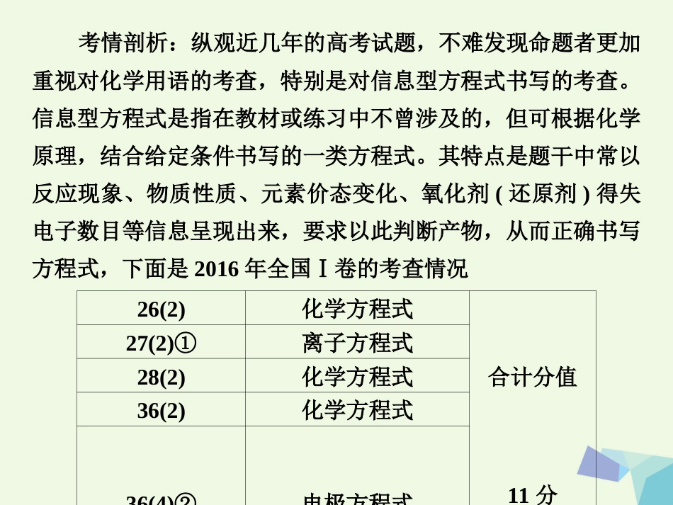 高考化学总复习 增分补课 信息型方程式书写课件 苏教版_第3页