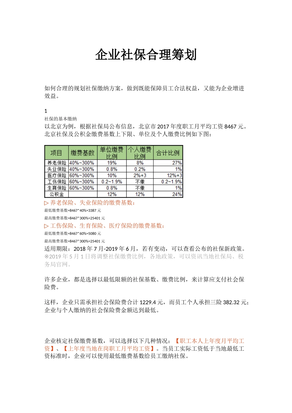 企业社保如何合理筹划_第1页