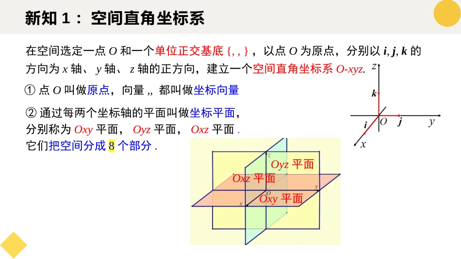 1.3 空间向量及其运算的坐标表示（含2课时）（教学课件）-2023-2024学年高二数学同步精品课堂（人教A版2019选择性必修第一册）_第3页