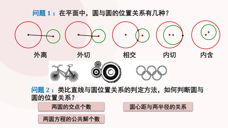 2.5.2 圆与圆的位置关系（含2课时）（教学课件）-2023-2024学年高二数学同步精品课堂（人教A版2019选择性必修第一册）_第2页