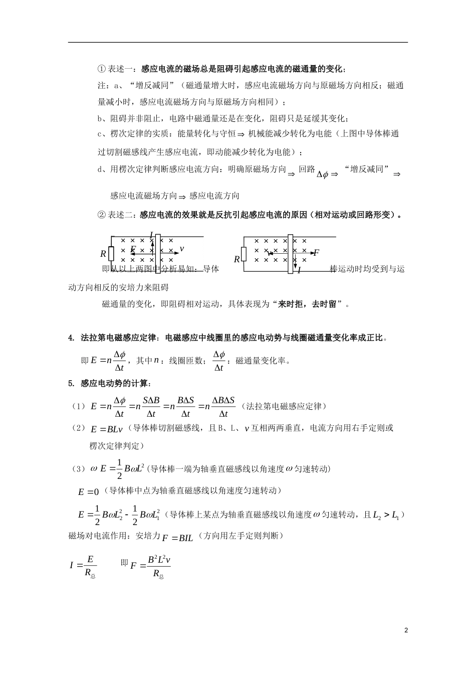 高考物理热点快速突破必考部分专题电磁感应_第2页