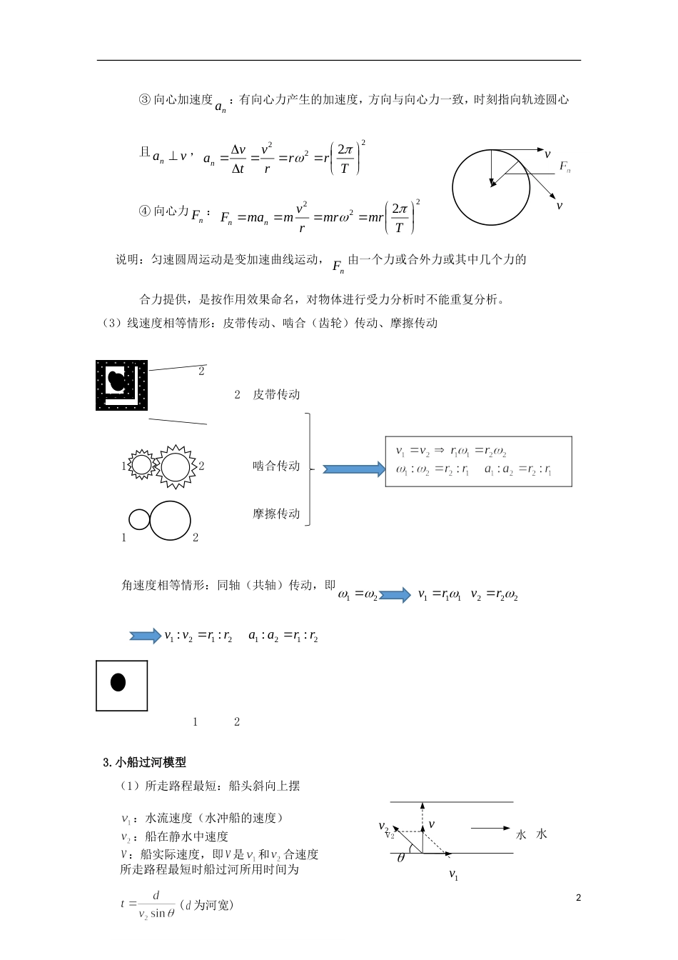 高考物理热点快速突破必考部分专题曲线运动_第2页