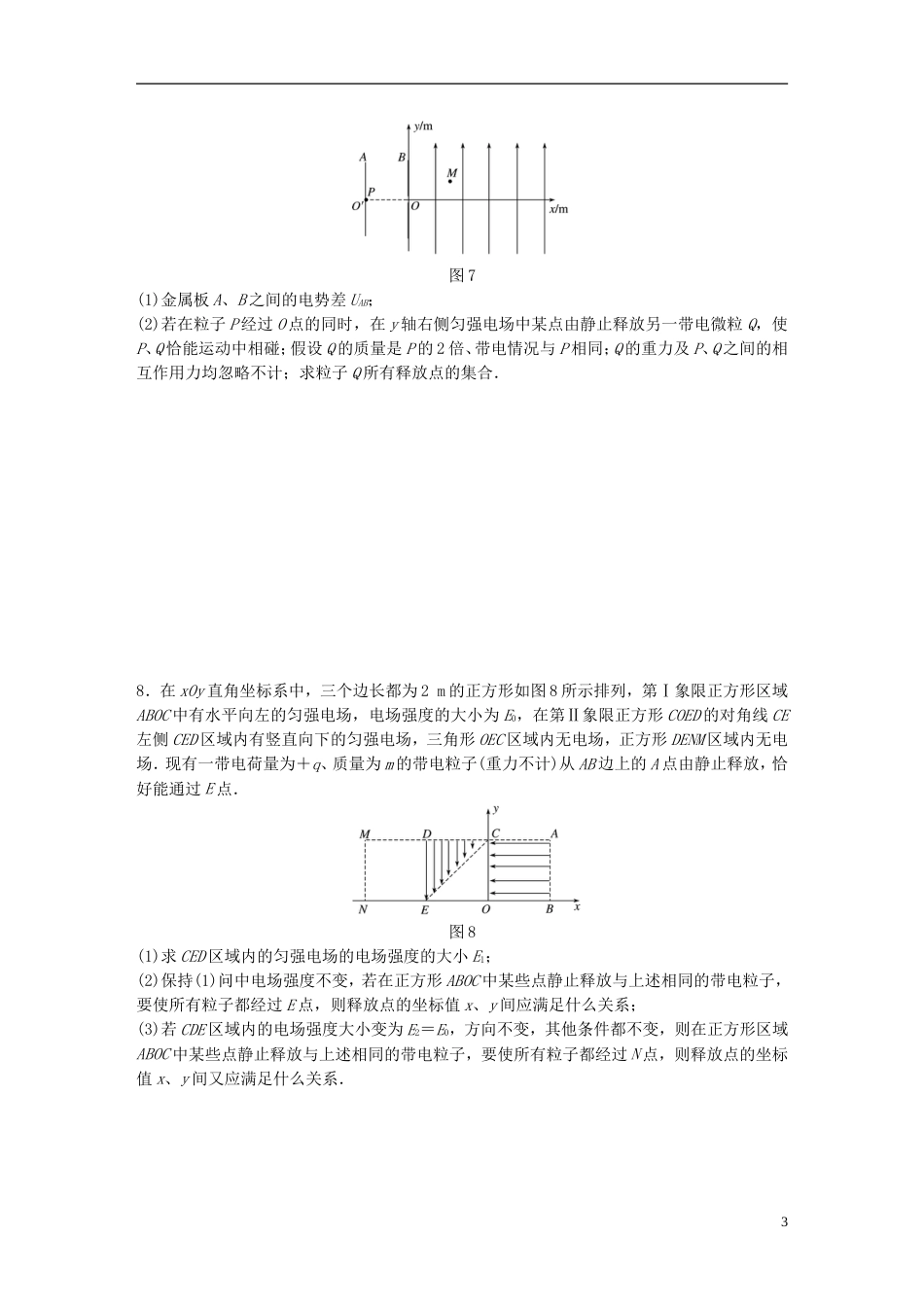 高考物理一轮复习第六章静电场微专题带电粒子在电场中的加速和偏转备考精炼_第3页
