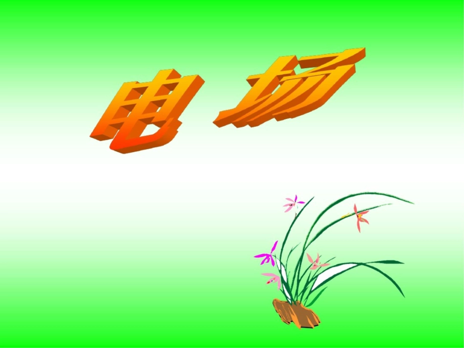 高二物理选修31电场复习课件_第1页