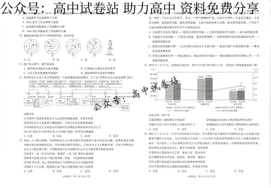 文综-云南省昆明一中2024届高三第八次高考适应性考_第2页