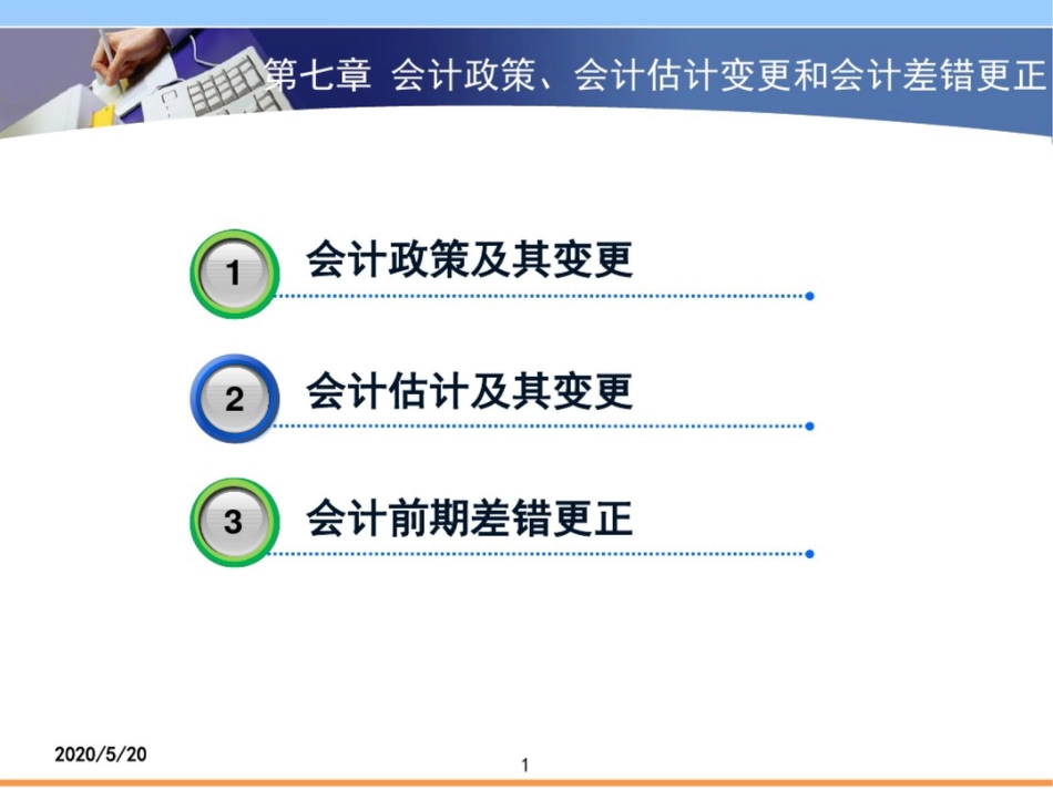 高级会计实务课件第七章会计政策、会计估计变更和差错更正_第1页