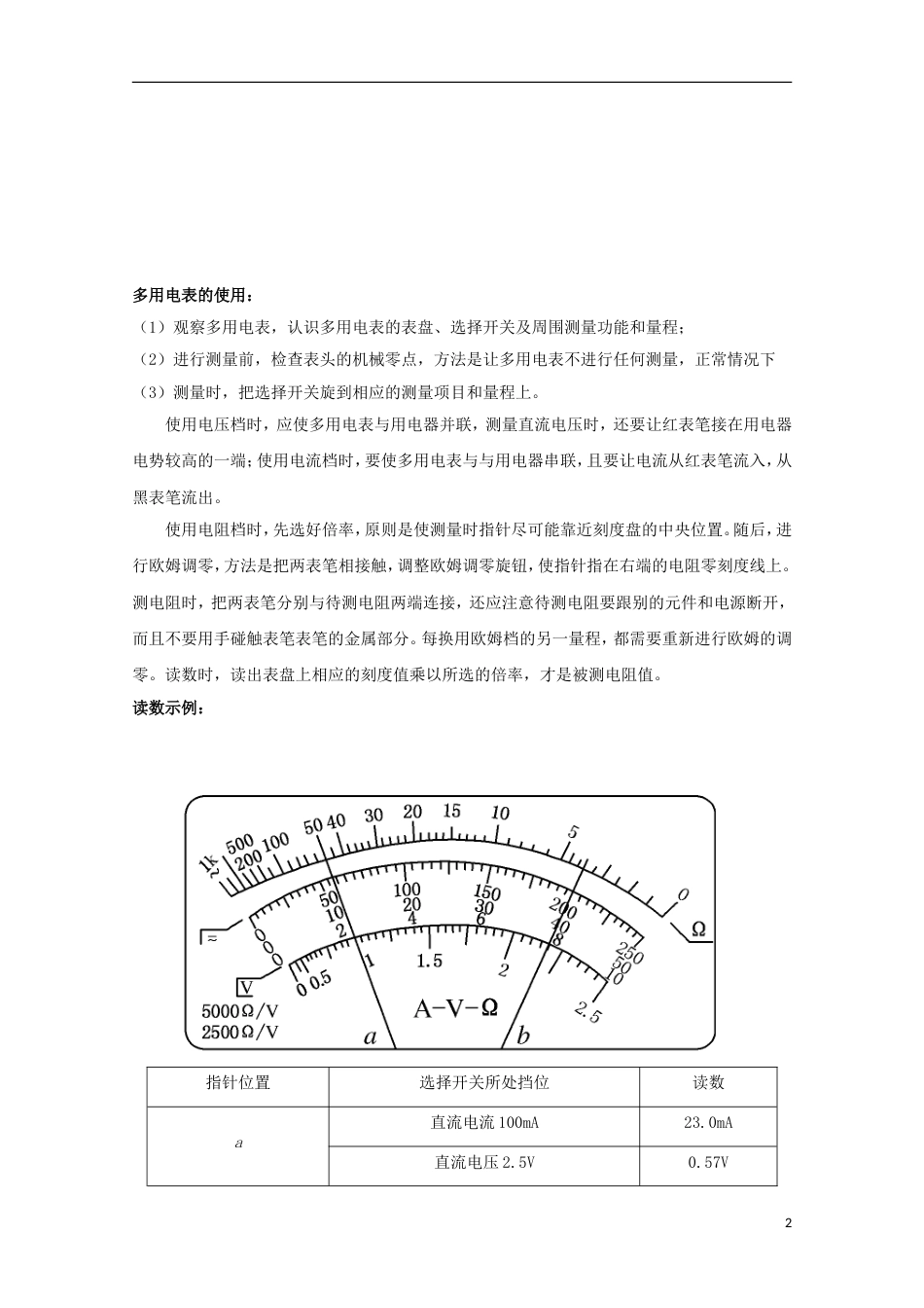 高考物理热点快速突破附录基本仪器的使用和读数_第2页