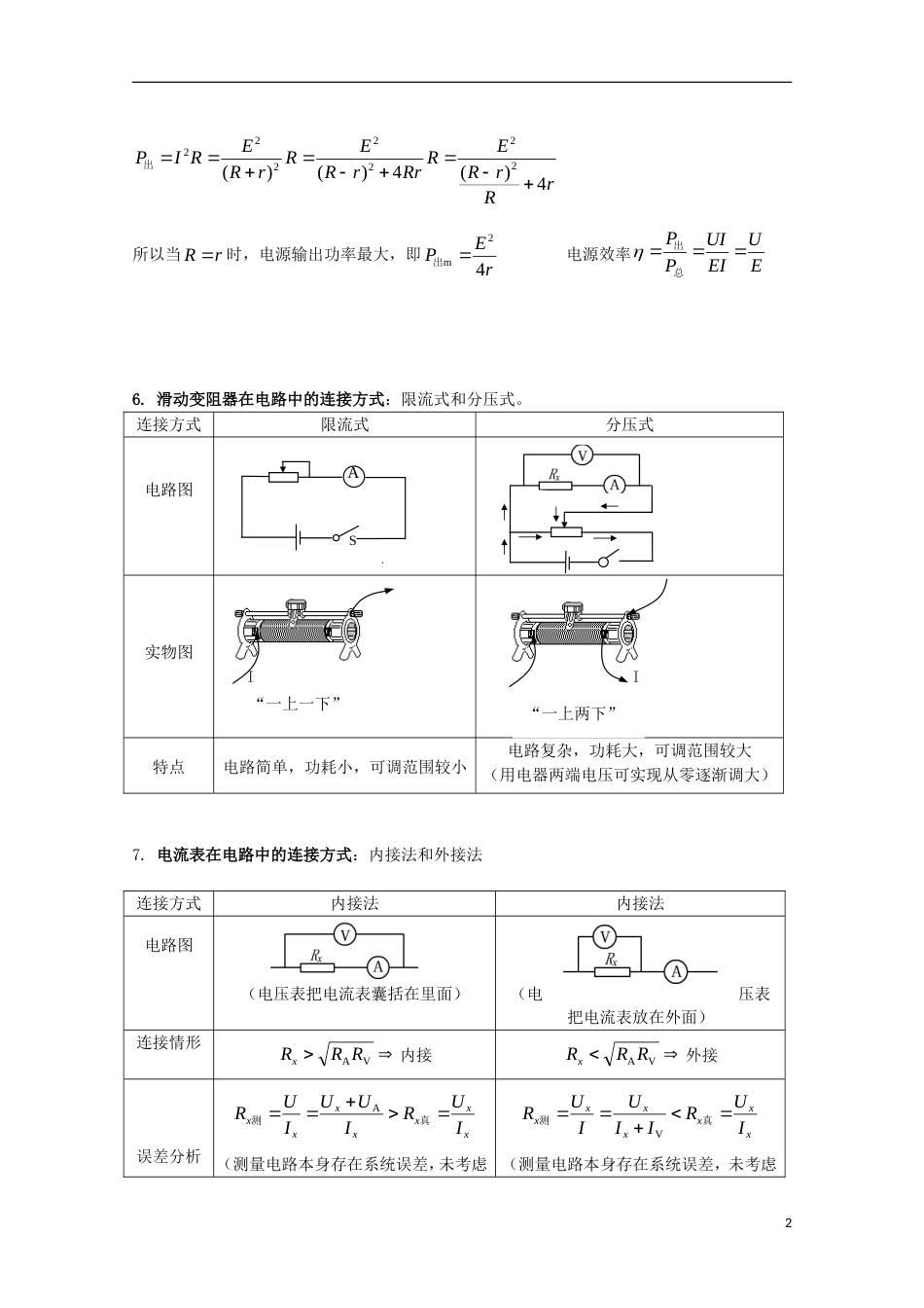 高考物理热点快速突破必考部分专题恒定电流_第2页