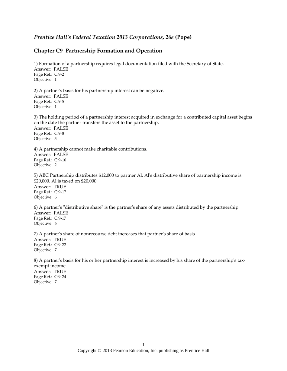 Prenticehall'sfederaltaxationtestbankchapter9[共41页]_第1页